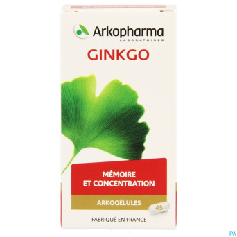 Arkogelules ginkgo biloba vegetal    45