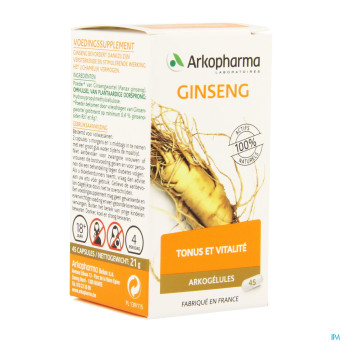 Arkogelules ginseng vegetal 45    cfr 4156915