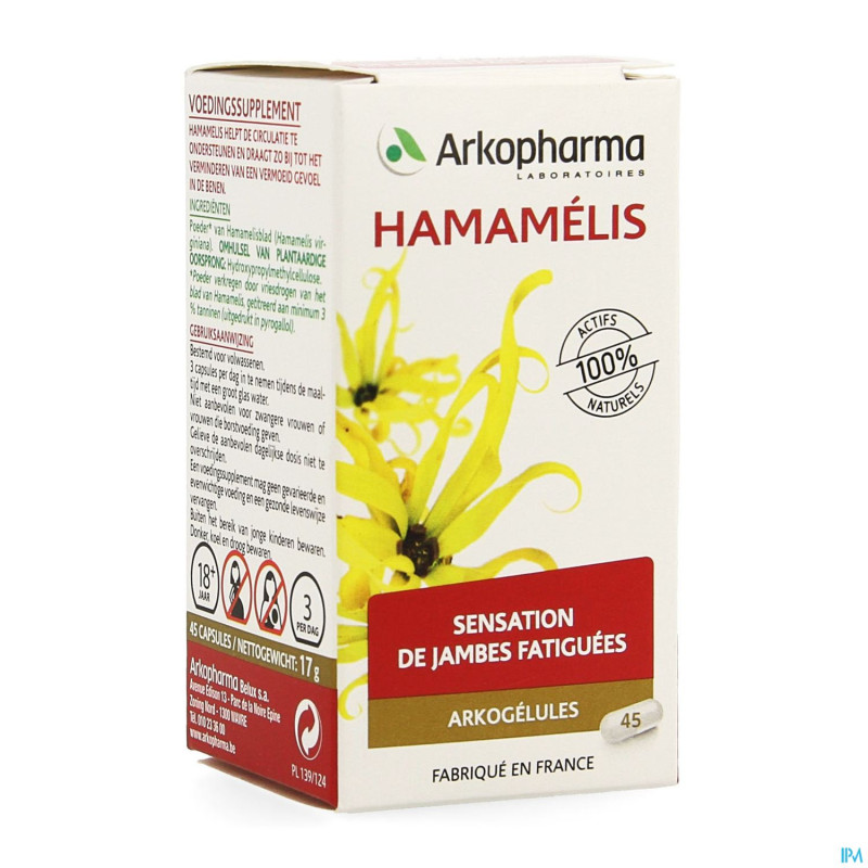 Arkogelules hamamelis vegetal 45    cfr 4137915