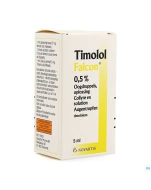 Timolol falcon 0,50% gutt ocul. 5ml