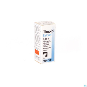 Timolol falcon 0,25% gutt ocul. 5ml