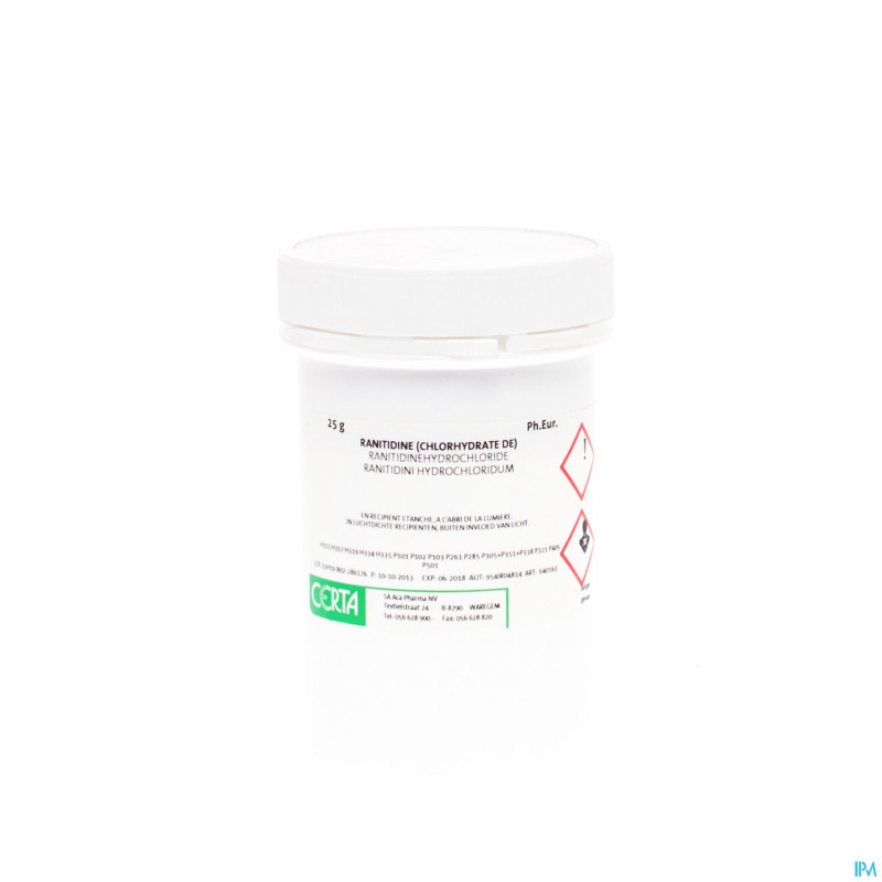 Ranitidine hcl ph.eur    25g aca