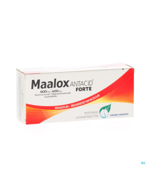 Maalox antacid forte 600/400 comp 40
