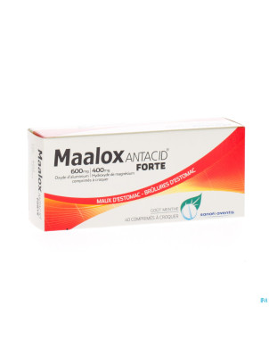 Maalox antacid forte 600/400 comp 40