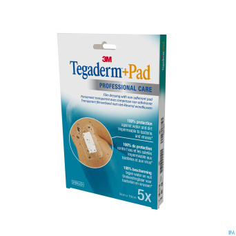 Tegaderm + pad 3m transp steril  9cmx10cm  5 3586p