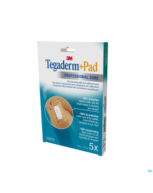 Tegaderm + pad 3m transp steril  9cmx10cm  5 3586p