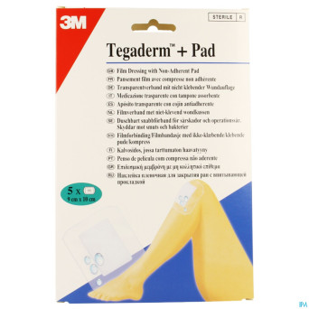 Tegaderm + pad 3m transp steril  9cmx10cm  5 3586p