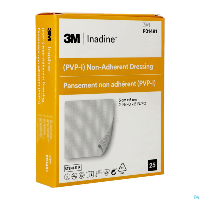 Inadine cp impreg. 5,0x 5,0cm 25 p01481