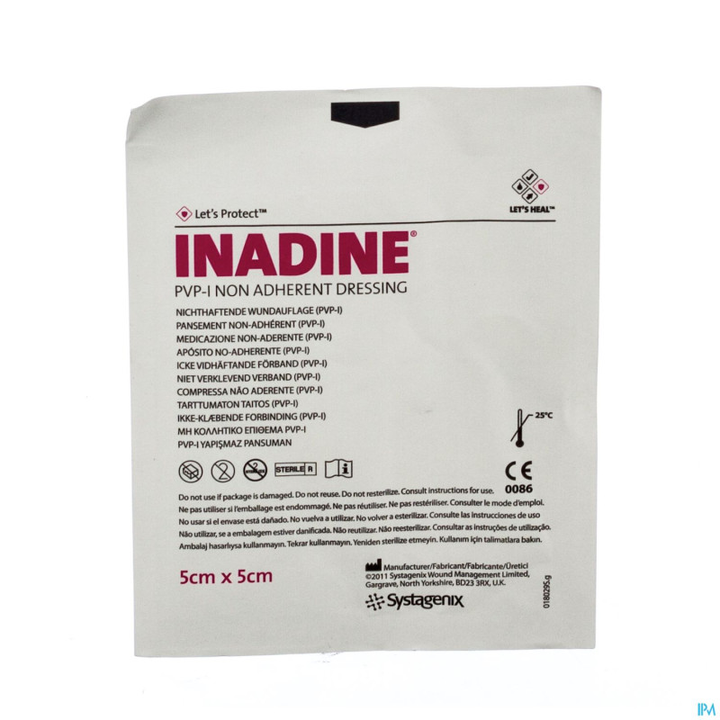 Inadine cp impreg. 5,0x 5,0cm  1 p01481