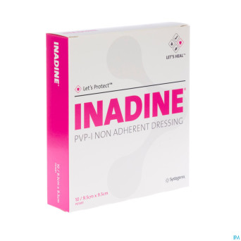 Inadine cp impreg. 9,5x 9,5cm 10 p01491