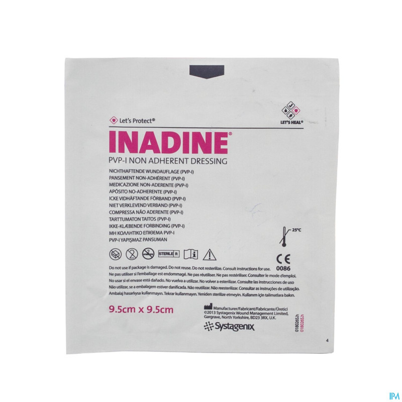 Inadine cp impreg. 9,5x 9,5cm  1 p01491