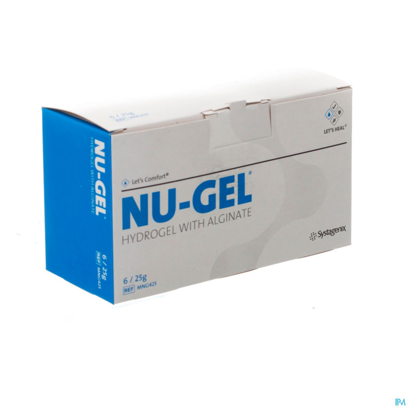 Nu-gel hydrogel+algin.   6x25g mng425