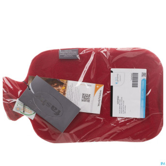 Fashy bouillotte + housse rouge assortiment