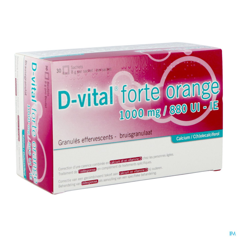 D-vital forte orange 1000mg/880ui sach 30