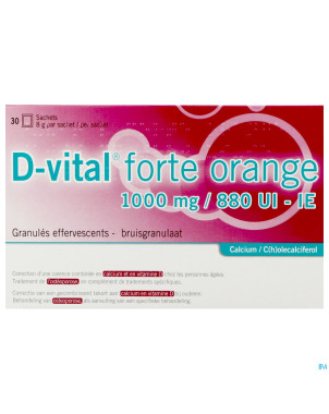 D-vital forte orange 1000mg/880ui sach 30