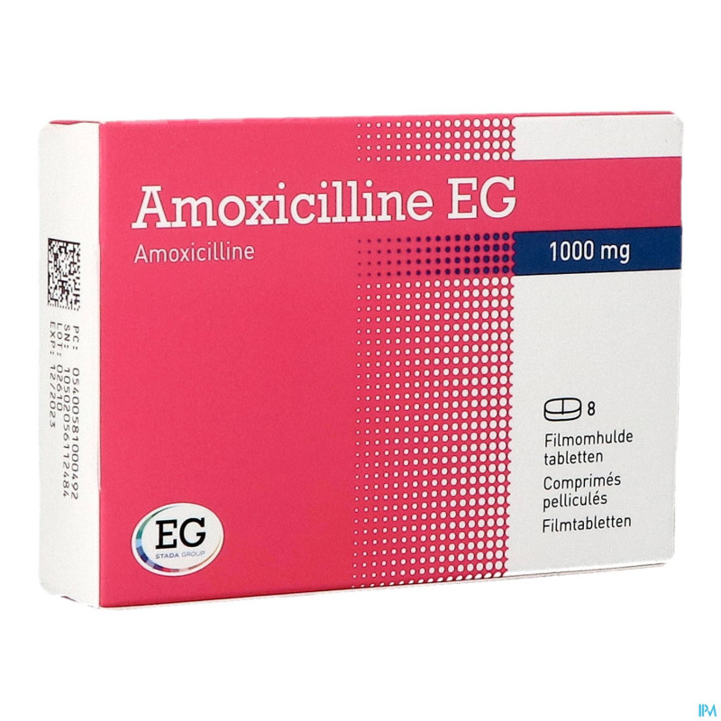 Amoxicilline eg comp  8 x 1 g