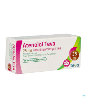 Atenolol teva comp enrob 60x 25mg