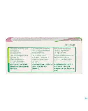 Atenolol teva comp enrob 60x 25mg