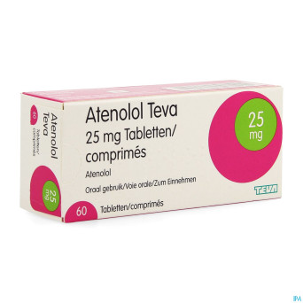Atenolol teva comp enrob 60x 25mg