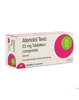 Atenolol teva comp enrob 60x 25mg