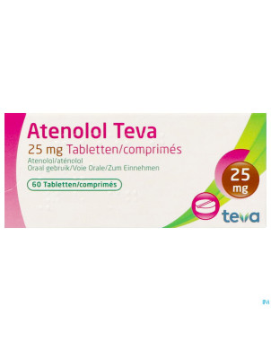 Atenolol teva comp enrob 60x 25mg