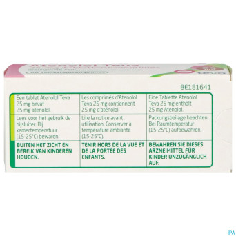 Atenolol teva comp enrob 60x 25mg