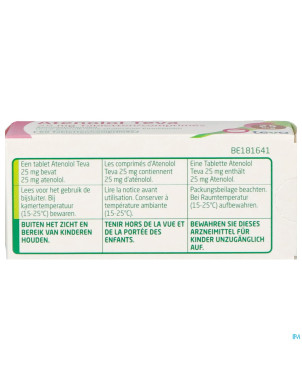 Atenolol teva comp enrob 60x 25mg