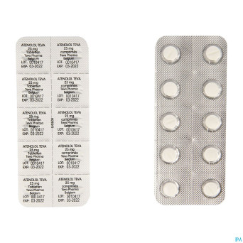 Atenolol teva comp enrob 60x 25mg