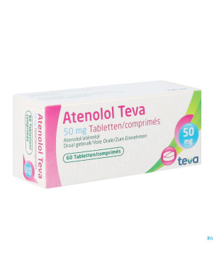 Atenolol teva comp enrob 60x 50mg