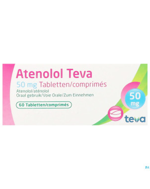Atenolol teva comp enrob 60x 50mg