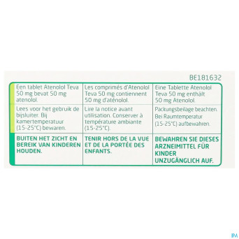 Atenolol teva comp enrob 60x 50mg