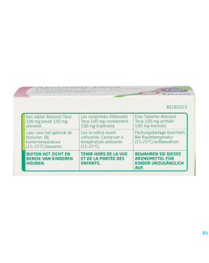 Atenolol teva comp enrob 60x100mg