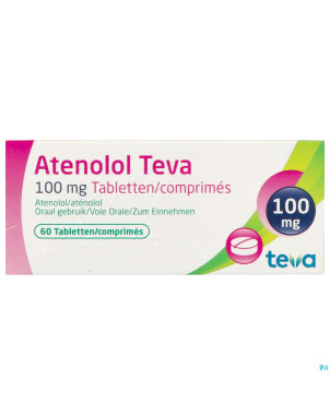Atenolol teva comp enrob 60x100mg
