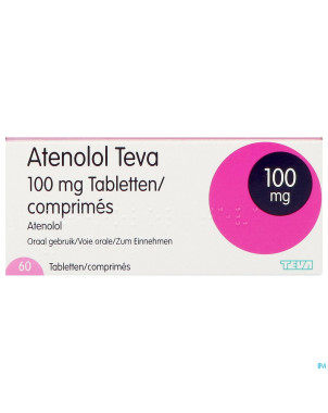 Atenolol teva comp enrob 60x100mg