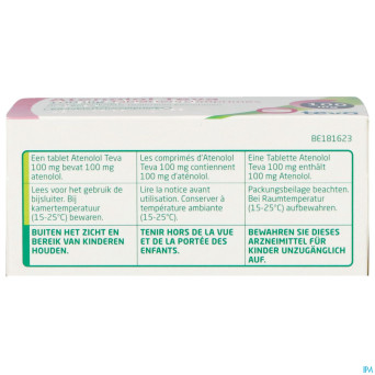 Atenolol teva comp enrob 60x100mg