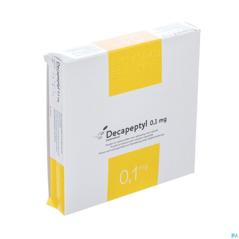 Decapeptyl 0,1mg 7fl lyo+7amp solv
