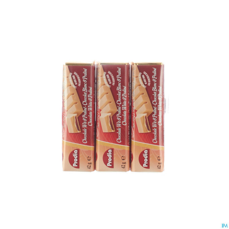 Prodia chocolat blanc praline    3x42g 5891