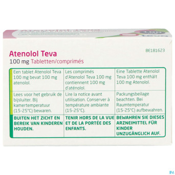 Atenolol teva comp enrob 90x100mg