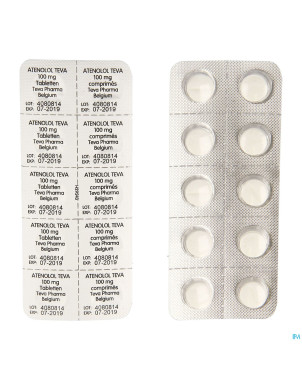 Atenolol teva comp enrob 90x100mg