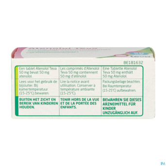 Atenolol teva comp enrob 90x 50mg