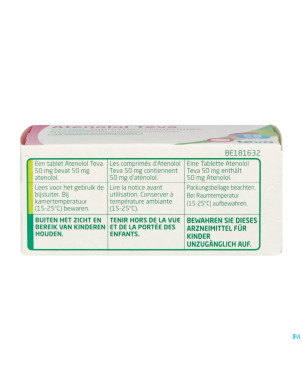 Atenolol teva comp enrob 90x 50mg