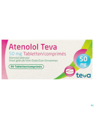 Atenolol teva comp enrob 90x 50mg