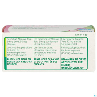 Atenolol teva comp enrob 90x 50mg