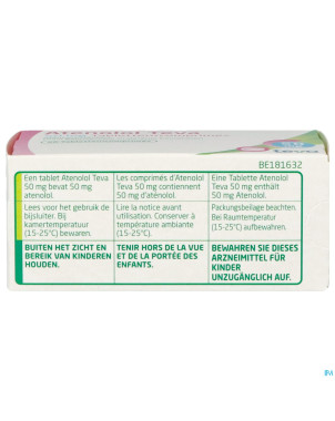 Atenolol teva comp enrob 90x 50mg