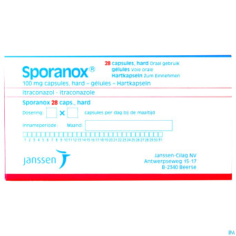 Sporanox caps 28x100mg