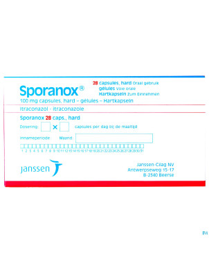 Sporanox caps 28x100mg
