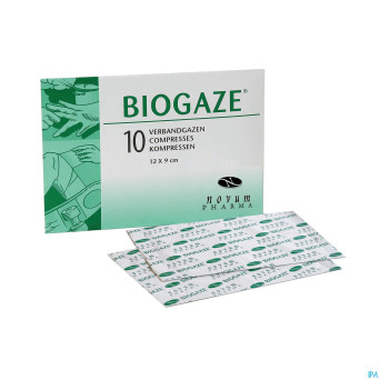 Biogaze compresse grasse 9x12cm 10