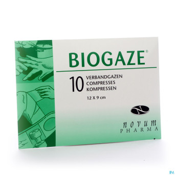 Biogaze compresse grasse 9x12cm 10