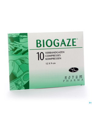 Biogaze compresse grasse 9x12cm 10