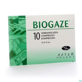 Biogaze compresse grasse 9x12cm 10